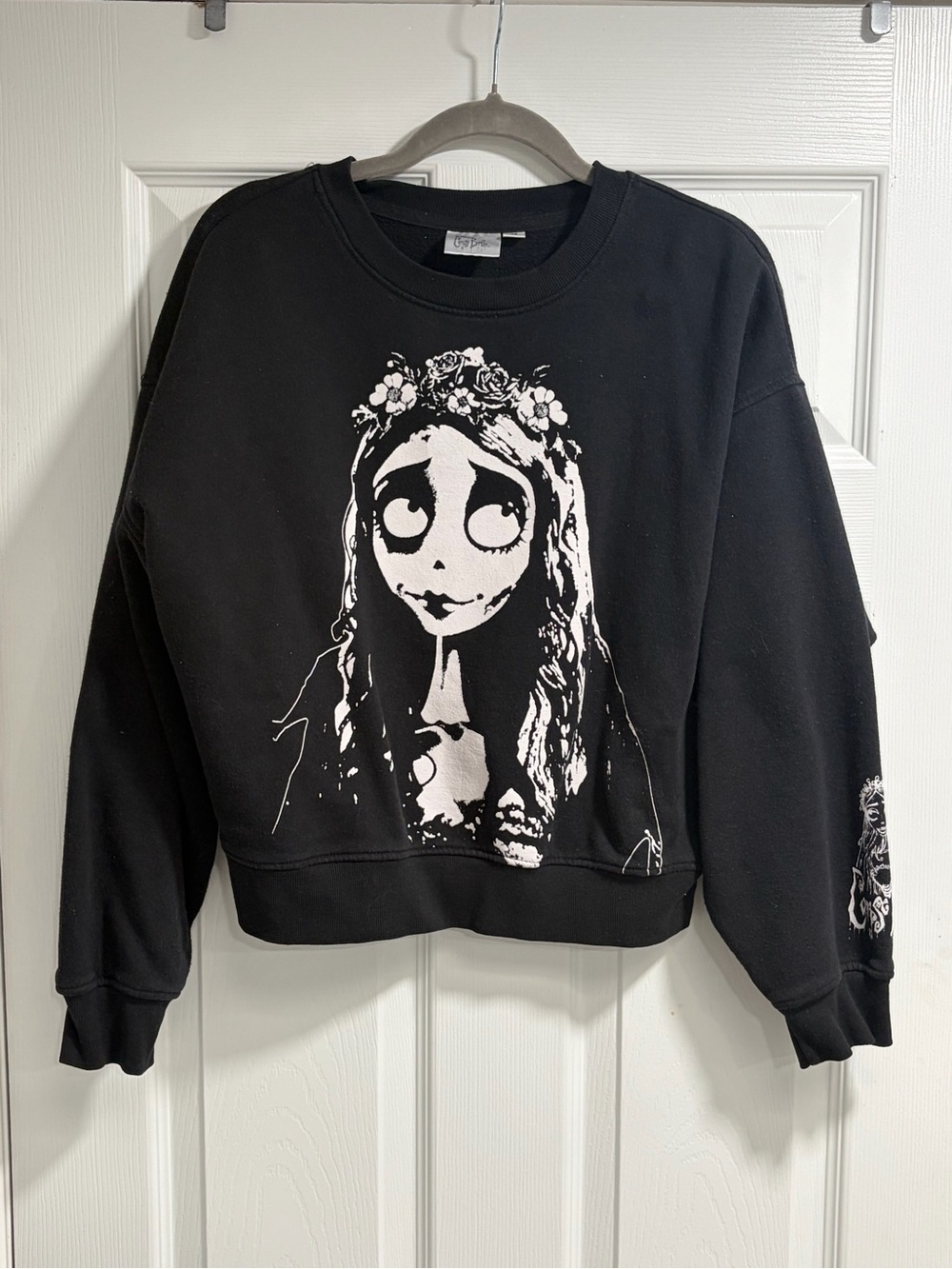 Corpse Bride Emily Black Graphic Sweatshirt Size Small